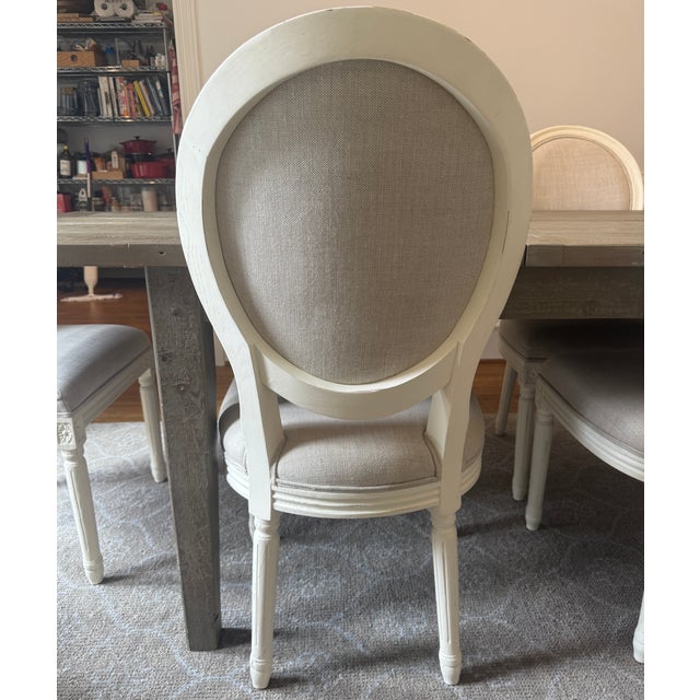 Wood Set of 8 Restoration Hardware French Dining Chairs For Sale - Image 7 of 14