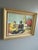 Mid-Century Modern Mid-Century Modern 'The Net Menders' Vintage Original Figurative Coastal Landscape Oil Painting, Framed For Sale - Image 3 of 11