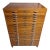 Vintage Mayline Stackable Wood Flat File Cabinets Four Sections With Original Base & Top. For Sale