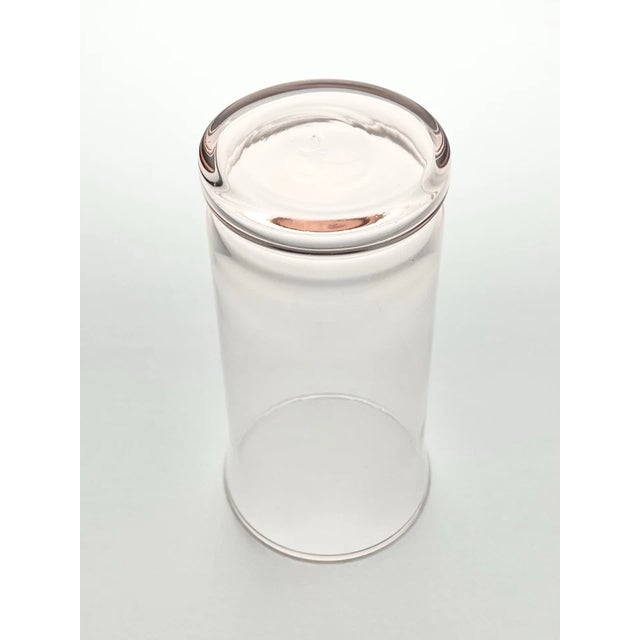 1980s Vintage Set of 11 Light Pink Depression-Style Highball Tumbler Glasses For Sale - Image 4 of 4