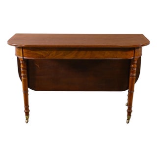 Antique Early 19c George III Mahogany Drop Leaf Dining Table For Sale