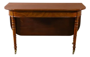 Antique Early 19c George III Mahogany Drop Leaf Dining Table