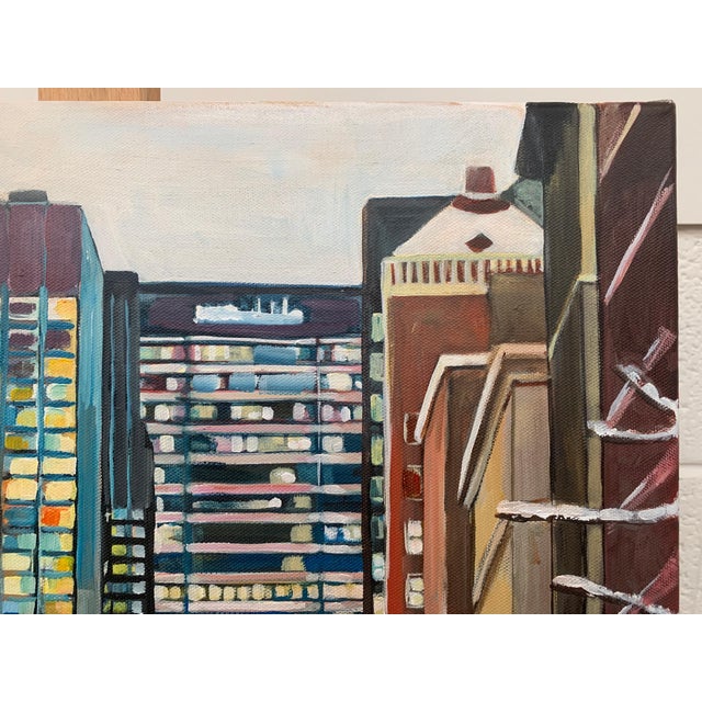 Angela Wakefield, Painting of New York City Taxis in Winter Snow by Contemporary British Artist, 2020 For Sale - Image 6 of 13