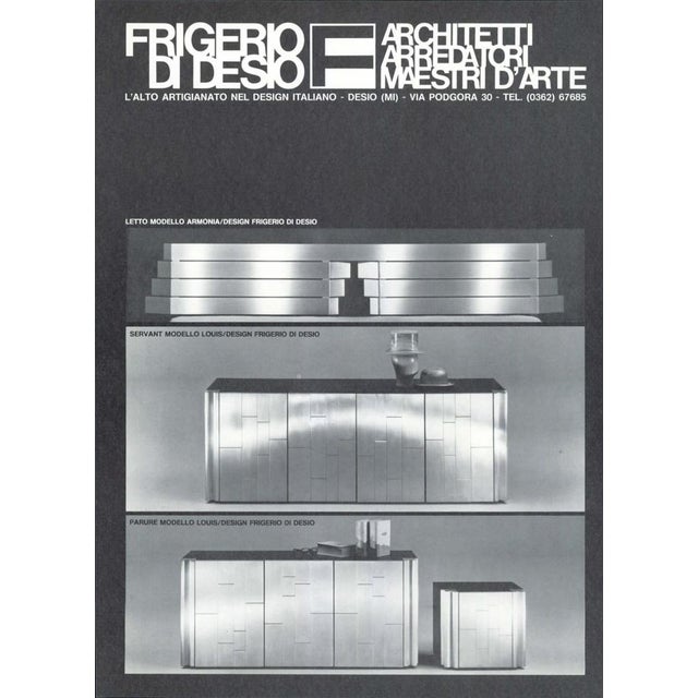 Extraordinary bed designed by luciano frigerio and manufactured by the frigerio company of desio in the early 1970s, model...