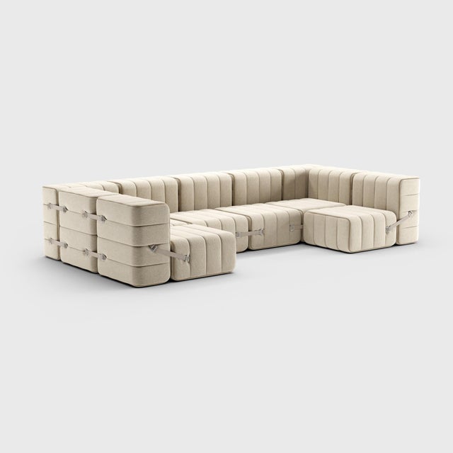 Contemporary Modular Lounge Sofa in Jet from Ambivalenz, Set of 15 For Sale - Image 3 of 18