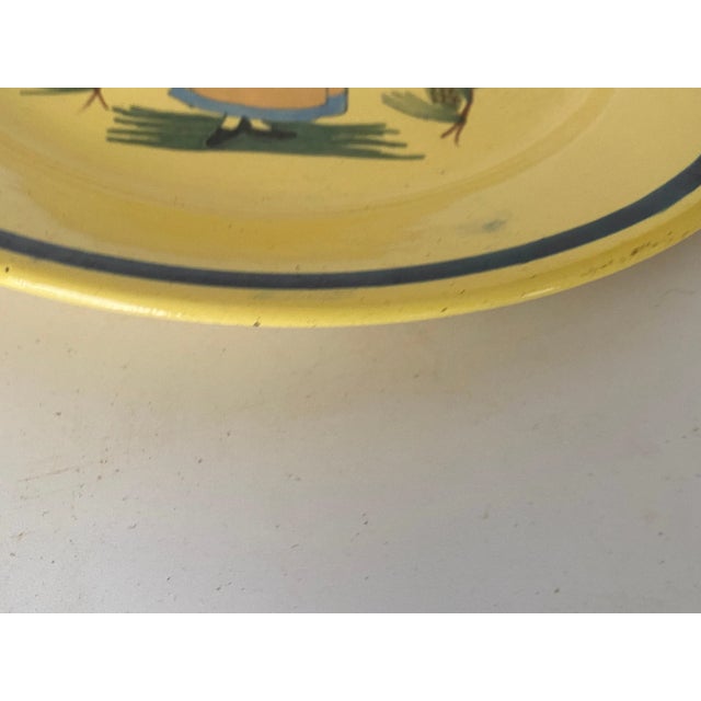 19th Century French Hand Painted Faience Plate by Etienne Laget For Sale - Image 4 of 7