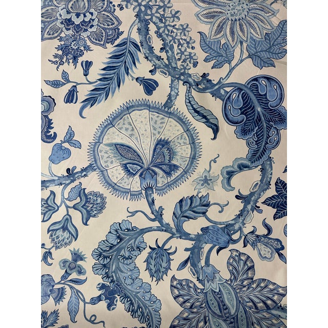 BRUNSCHWIG & FILS FABRIC 'SARANDA PRINT Blue 2 Yards 100% Cotton SARANDA PRINT BLUE Fabric Collection FOLIO FRANCAIS Width...