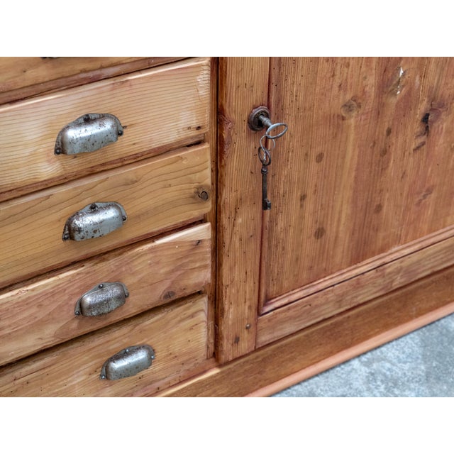Antique Fir Wood Workshop Cabinet, 1930s For Sale - Image 15 of 18