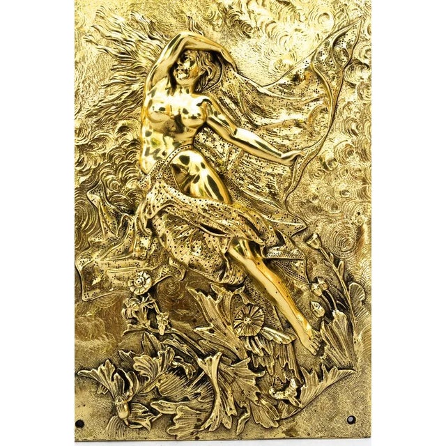 1910s Jugendstil Cast Relief in Brass, Vienna, Austria, 1910s For Sale - Image 5 of 8