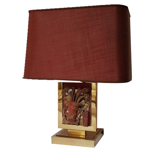 Hollywood Regency Brass Table Lamp For Sale