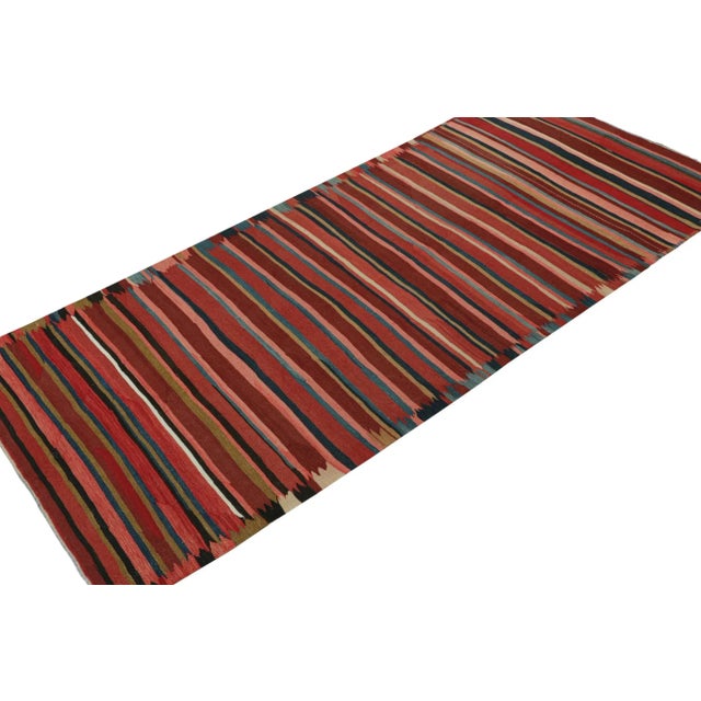 Tribal Vintage Persian Karadagh Tribal Kilim in Polychromatic Stripes by Rug & Kilim - 2'6''x11'8'' For Sale - Image 3 of 7
