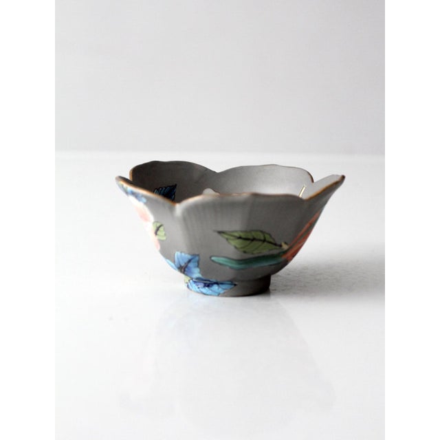 Shabby Chic Vintage Japanese Porcelain Floral Bowl For Sale - Image 3 of 11