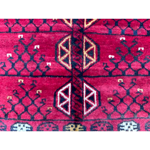 Antique Ersari Turkmen Hand-Knotted Wool Rug - 7'9" X 4'6" For Sale - Image 9 of 12