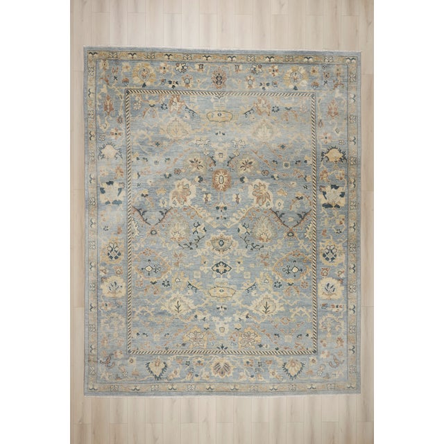 Vintage Indian Oushak Rug, 11'10 X 14'11 For Sale - Image 10 of 10