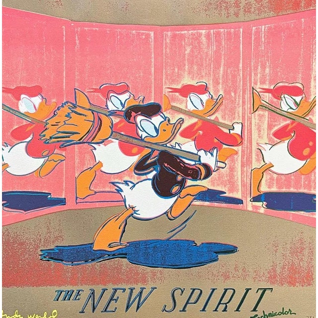 Andy Warhol (after) "Donald Duck pink" print, size 60 x 60 cm, plate signed bottom right, numbered with pencil on heavy...