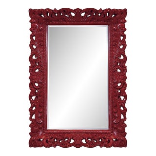Barcelona Mirror - Glossy Burgundy For Sale