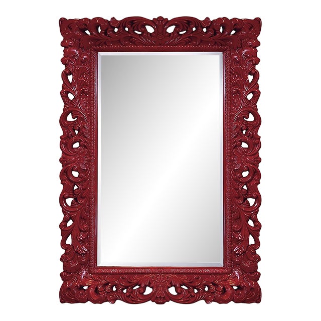 Barcelona Mirror - Glossy Burgundy For Sale