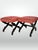 X-Base Stools Pair. Exposed Wood Stretcher Base. Niccolo Italianate. Made by The M.T. Company, in High Point, NC. Newly...