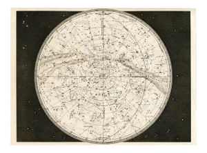 Reproduction 19th Century Celestial Map