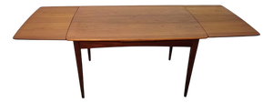 Mid-Century Modern Danish Teak Dining Table with Curved Top, 1960s