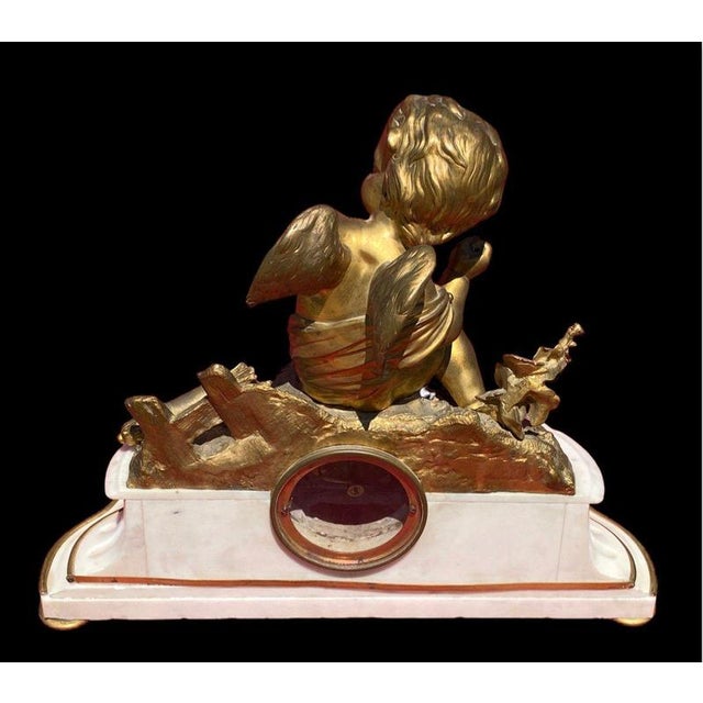 Marble and Bronze Clock from Miroy à Paris For Sale - Image 5 of 9