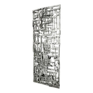 Belgian Brutalist Steel Wall Sculpture, 1960s For Sale