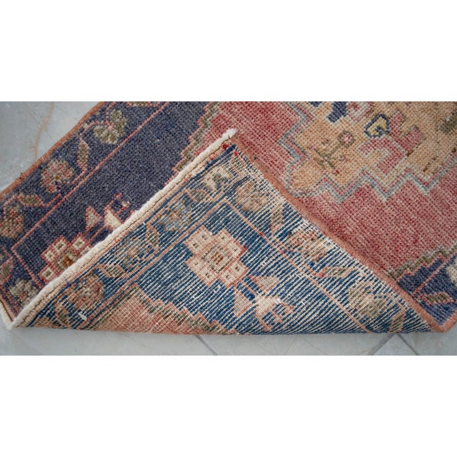 1970s Entryway Rug, Bath Mat, Kitchen Decor, Small Rug, Turkish Rug, Doormat 1'7" X 3'7" For Sale - Image 10 of 11