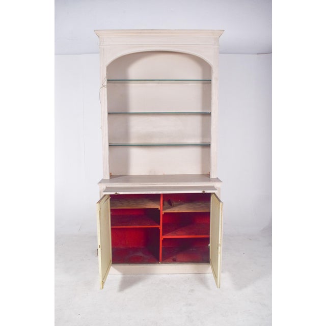 White White Painted 2-Door Bookcase, 1890s For Sale - Image 8 of 15