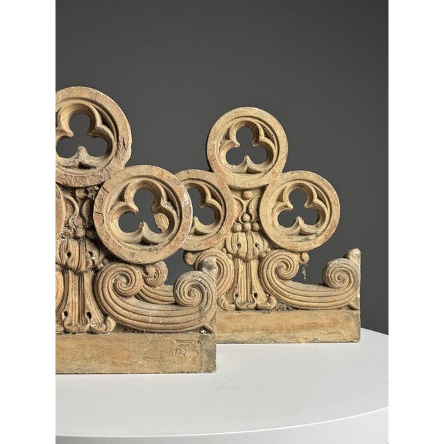Neo-Gothic Terracotta Ornaments, Set of 2 For Sale - Image 10 of 18