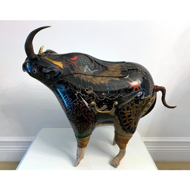 Rhino Contemporary Japanese Lacquer Art by Someya Satoshi For Sale - Image 11 of 13