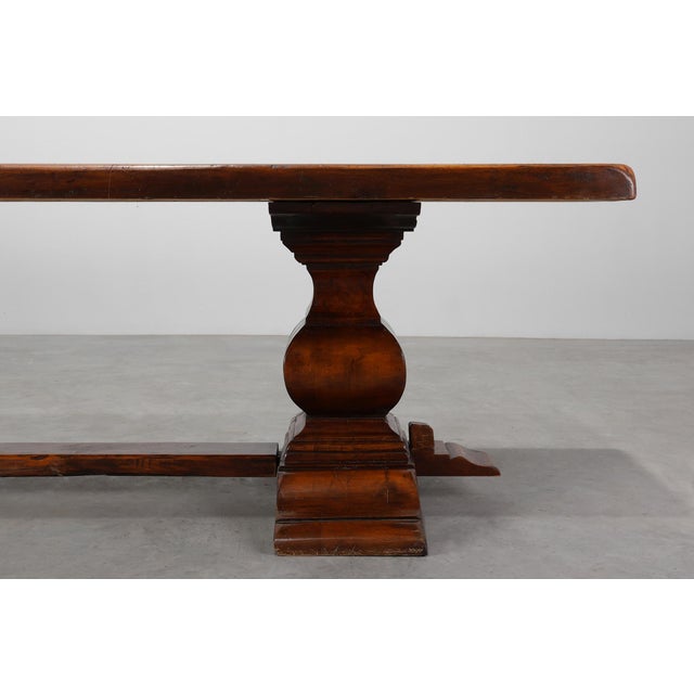 Brown French Provincial Oak Monastery Dining Table For Sale - Image 8 of 13