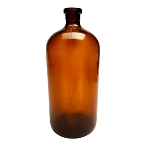 Large Antique Amber Apothecary Bottle