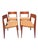 Tan Vintage Mid Century Modern Teak Danish Dinging Chairs With Rattan Paper Cord Rope Seating Set of 4 For Sale - Image 8 of 9