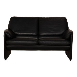 Leather Two Seater Black Bora Sofa from Leolux For Sale