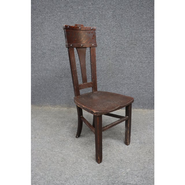 Wood Roycroft Attributed Mission Oak Desk Chair For Sale - Image 7 of 10