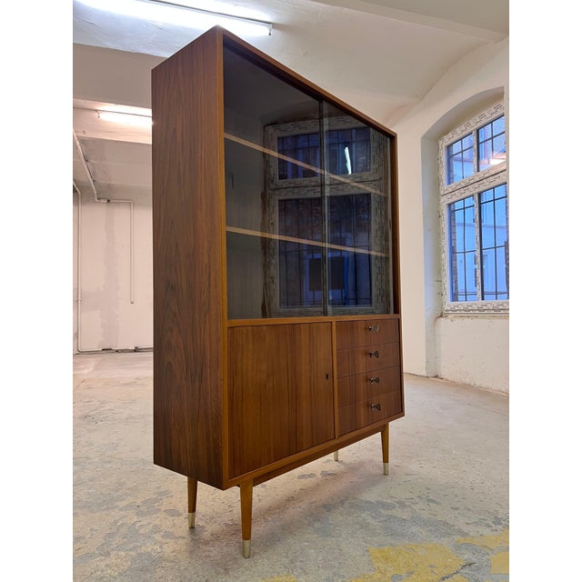 Brown Walnut Display Cabinet from Deutsche Werkstätten Hellerau For Sale - Image 8 of 11