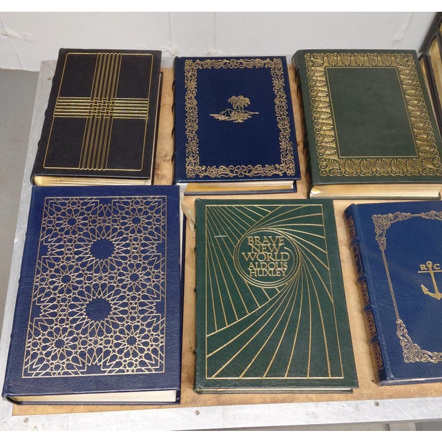 Easton Press Leather Bound Books Set of 10 Blue/Green For Sale - Image 10 of 17