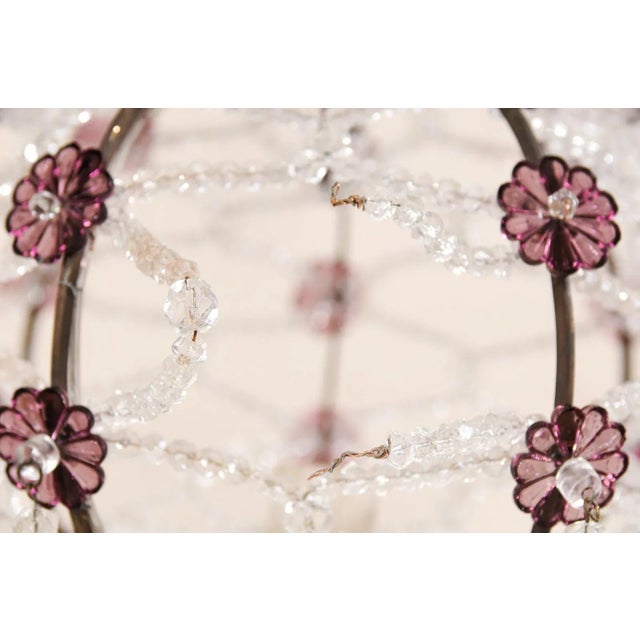 Mid 20th Century Mid 20th Century Italian Crystal Balloon-Shaped Light For Sale - Image 5 of 9