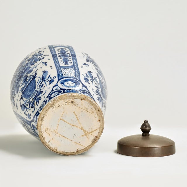 Pair of Antique Blue and White Delft Spice Jars For Sale - Image 15 of 15