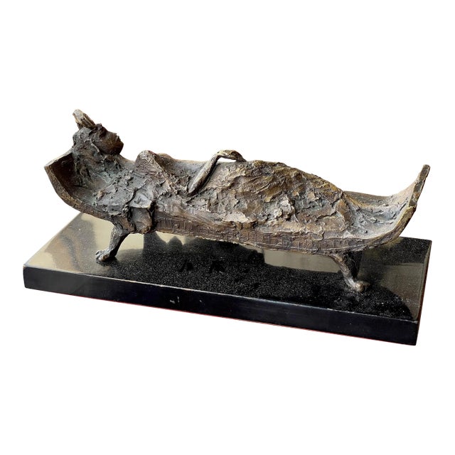 1950s Bronze Sculpture of Reclining Nude For Sale