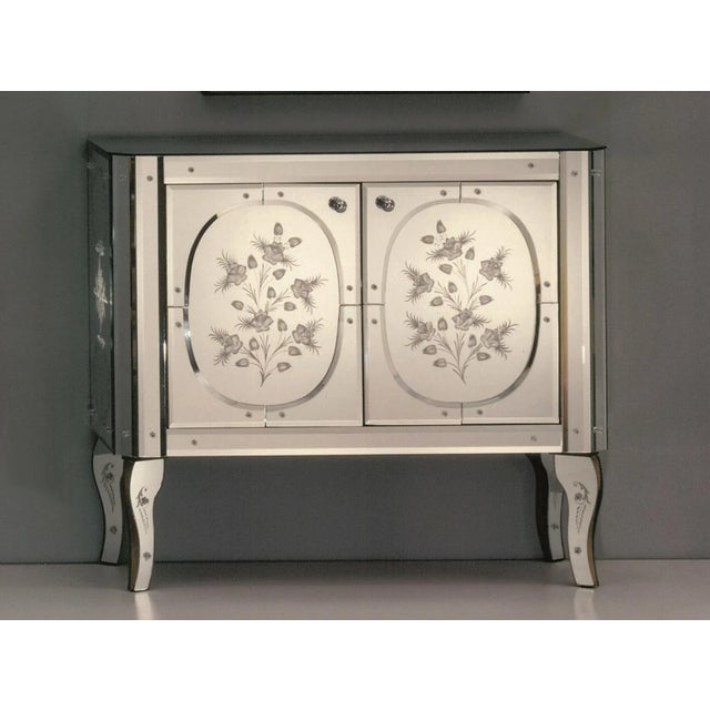 Neoclassical Mirrored Cabinet Custom Made in Murano For Sale - Image 3 of 4