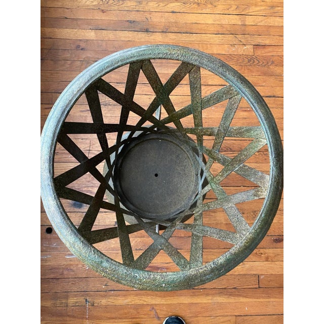 Metal Contemporary Patinated Metal Urn For Sale - Image 7 of 13