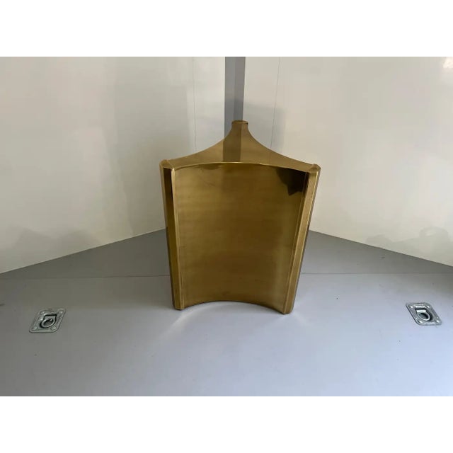 Mastercraft Brass 'Trilobi' Triangular Dining Table or Desk Bases, Circa 1970 For Sale - Image 11 of 16