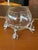 Vintage Arthur Court Glass Bowl on Silver Rabbit Stand For Sale In Charleston - Image 6 of 7