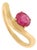 Chunky Wave Ruby Ring Size 7 by VRJEwels in 14k Solid Gold For Sale