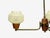 Wood Swedish Modern, Pendant Light, Brass Teak, Textured Glass, Sweden, 1950s For Sale - Image 7 of 9
