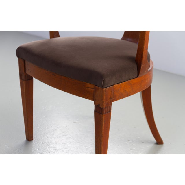 Antique Danish Round Back Oak Chair, 1920s For Sale - Image 9 of 18