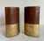 Mid-Century Leather Bookends With Embossed Gold Greek Key For Sale - Image 4 of 10