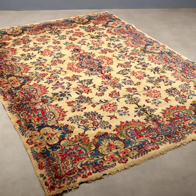 Handmade Kerman Rug in Cotton For Sale - Image 10 of 10