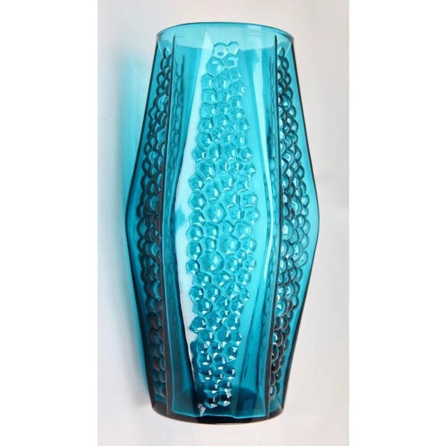 1970s Hexagonal Vase with Bubbled Texture by Stolle-Nieman, 1970s For Sale - Image 5 of 10